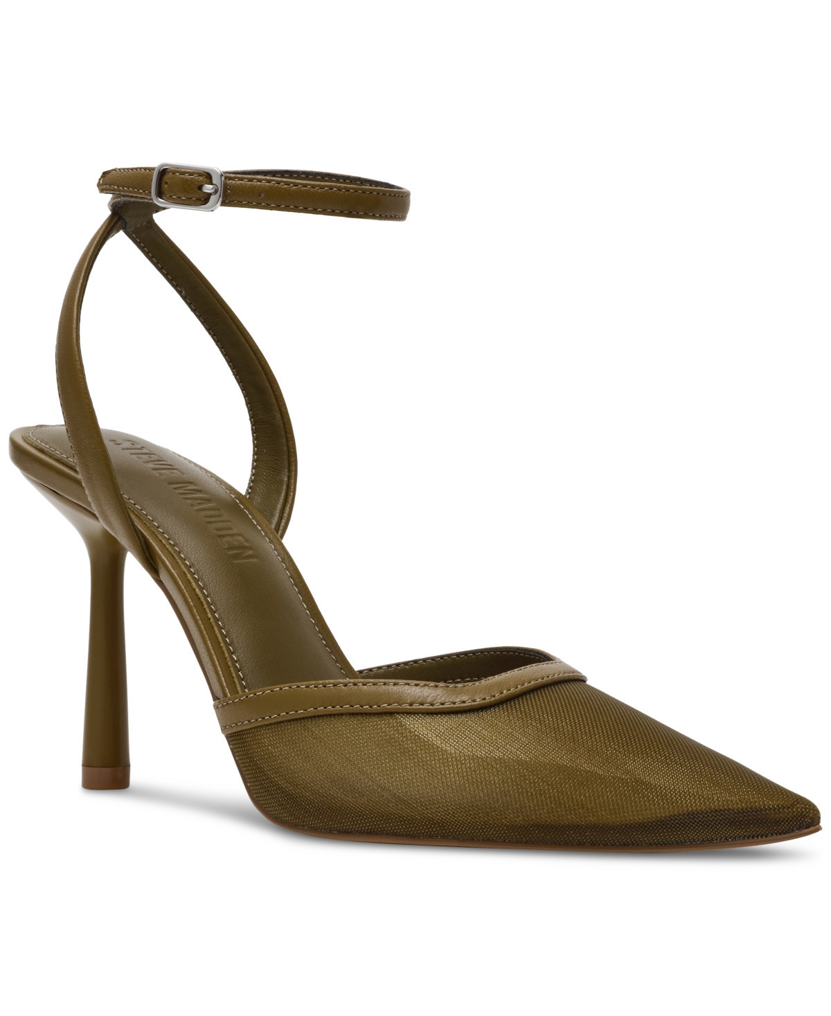 Steve Madden Women's Alliance Mesh Two-Piece Pumps - Olive Mesh | Macy's