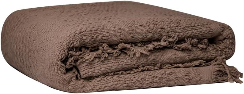 GLORY SEASON 100% Cotton Throw Blanket with Fringe Tassels Wraps Cover for Bed Couch and Living R... | Amazon (US)