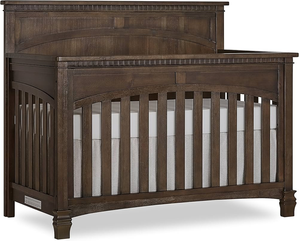Evolur Santa Fe 5-in-1 Convertible Crib in Antique Brown, Greenguard Gold Certified, Features 3 M... | Amazon (US)