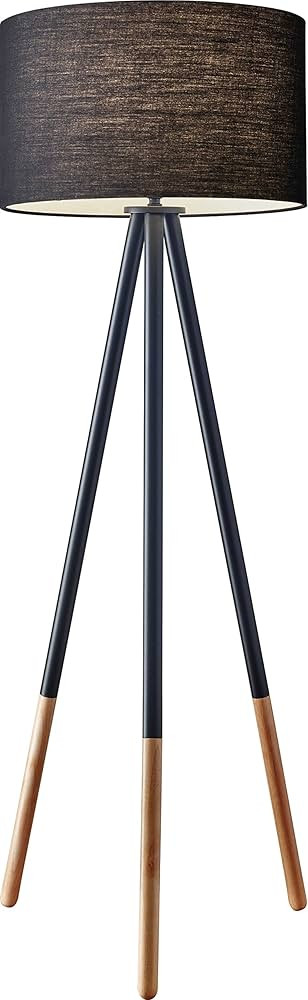 Adesso 6285-01 Louise, 60.25 in., 150 W Incandescent/ equiv. CFL, Black Painted Metal w/ Wood Tip... | Amazon (US)