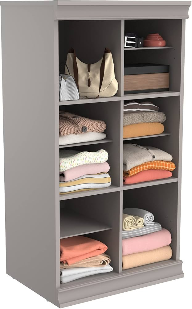 ClosetMaid 4597 Modular Storage Stackable 12-Shelf Unit with Dividers, Taupe | Amazon (US)