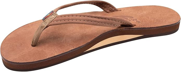 Rainbow Sandals Ladies Luxury Leather - Single Layer Arch Support With 1/2" Narrow Strap | Amazon (US)