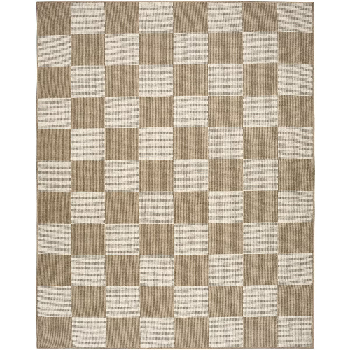 Nourison Washable Modern Jute Checkered Geometric Non-Skid Indoor Area Rug Natural Ivory 7'10"x9'... | Target