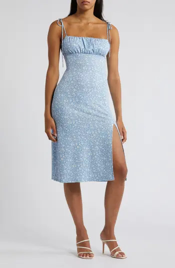 All in Favor Floral Print Bow Strap Sundress | Nordstrom | Nordstrom