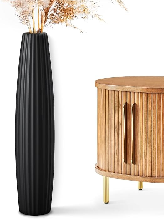 Floor Vases, Tall Floor Vase 23.6 inch (60CM, 1.96FT) Tall Vases, Sturdy Black Vase for Living Ro... | Amazon (CA)