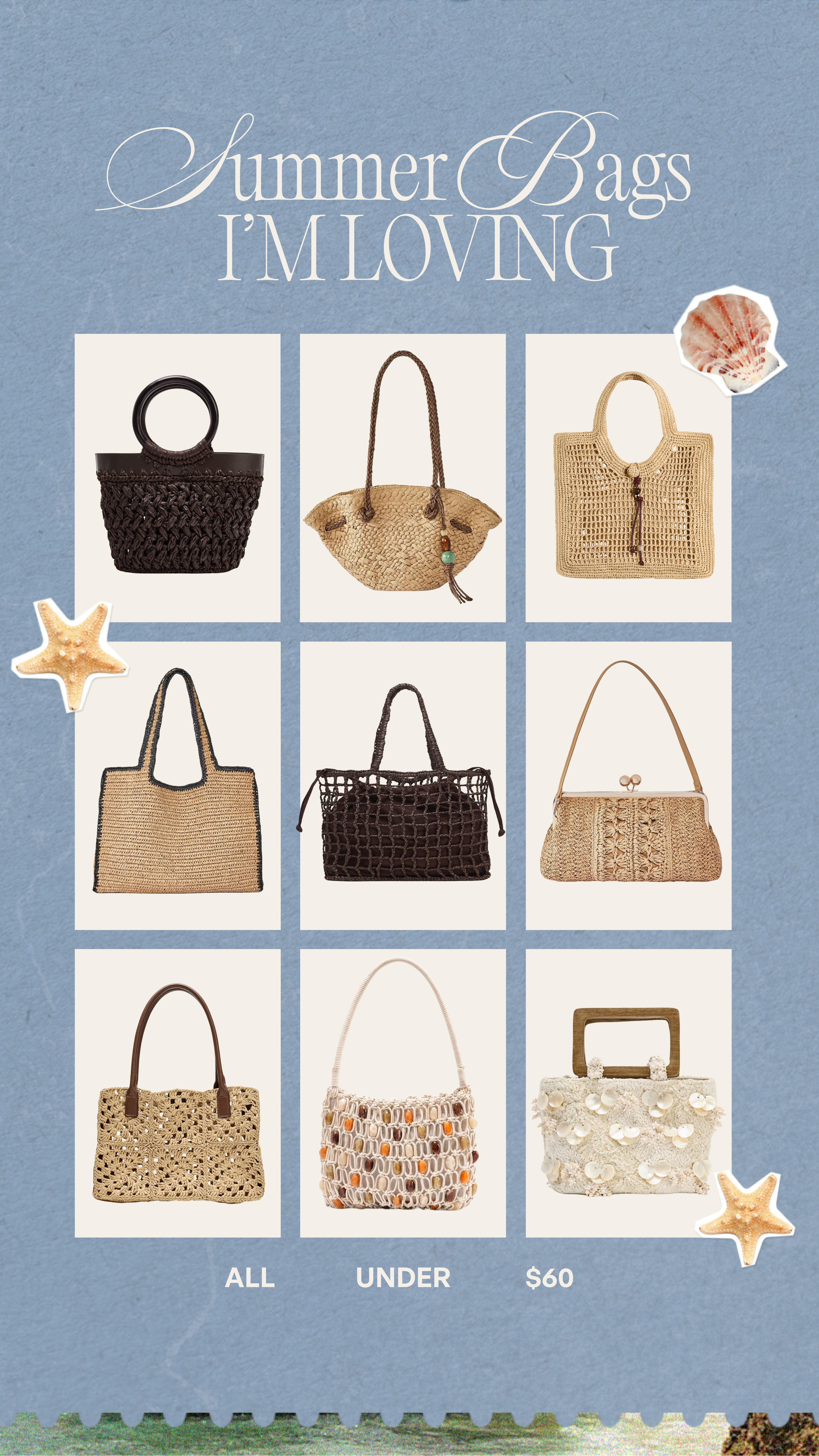 Cutie summer handbags all under $60 

 #LTKSeasonal #LTKTravel
