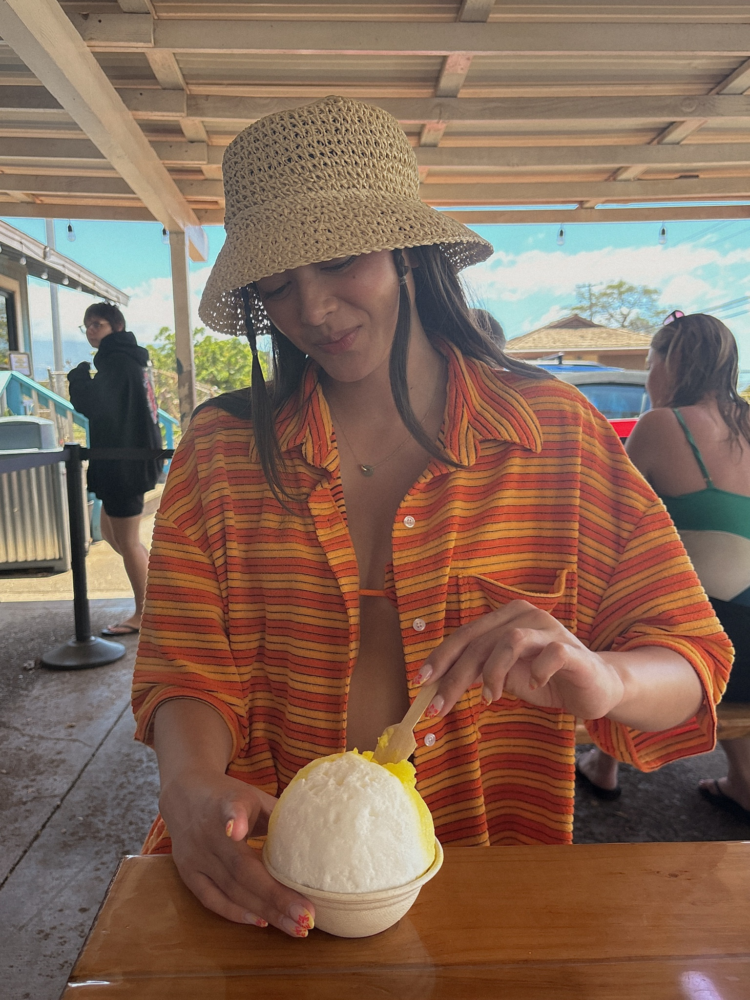 Swimsuit and coverup from triangl