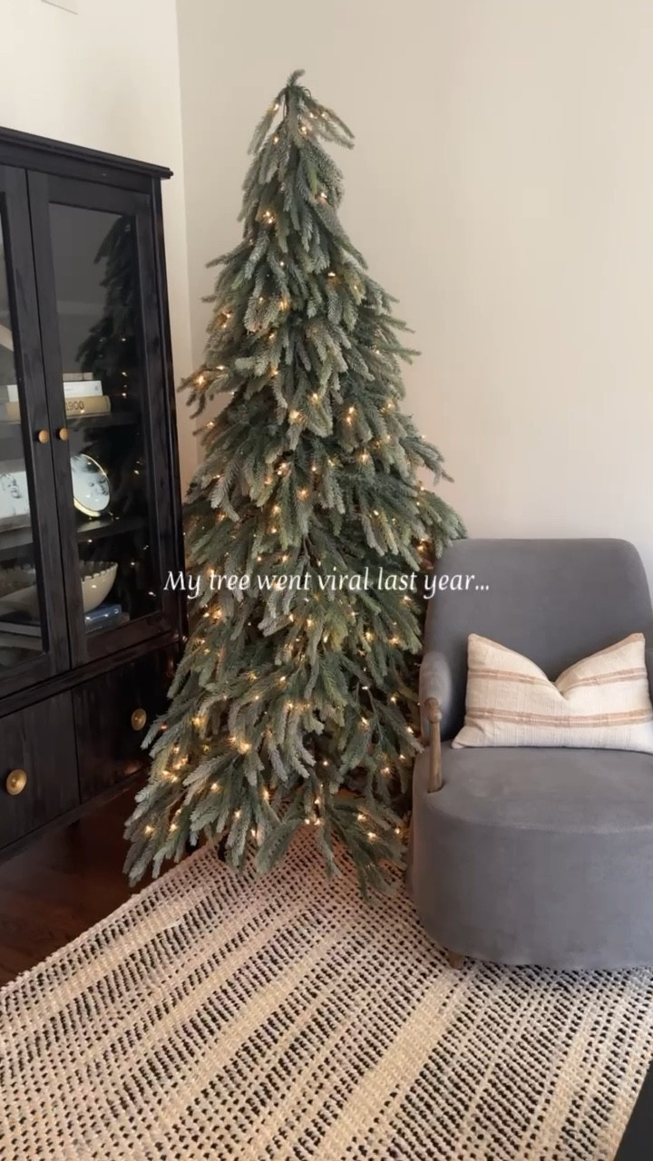 Our 2025 tree🎄✨ 

I had this down swept tree on my wishlist for awhile & got it last year for our first Christmas in our new home. I love that it is mostly green, with a light flocking that feels nostalgic in a way. I wanted it to feel collected & fit in well with our almost 100 year old house. I love how it turned out & can’t wait to continue to add to it over the years! 

Growing up we always had one green tree in our family room for Santa presents & a flocked one for wrapped gifts in our formal living room. This one will serve as our more formal one where I’ll put our wrapped gifts & the more fun tree is in the playroom for the kids! 

#LTKSeasonal #LTKHome #LTKHoliday