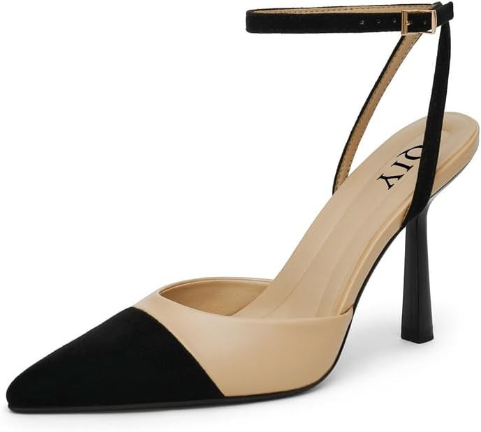Closed Toe Ankle Strap Heels Women Pumps Pointed Toe Heeled Sandals for Women Stiletto Wedding Dr... | Amazon (US)