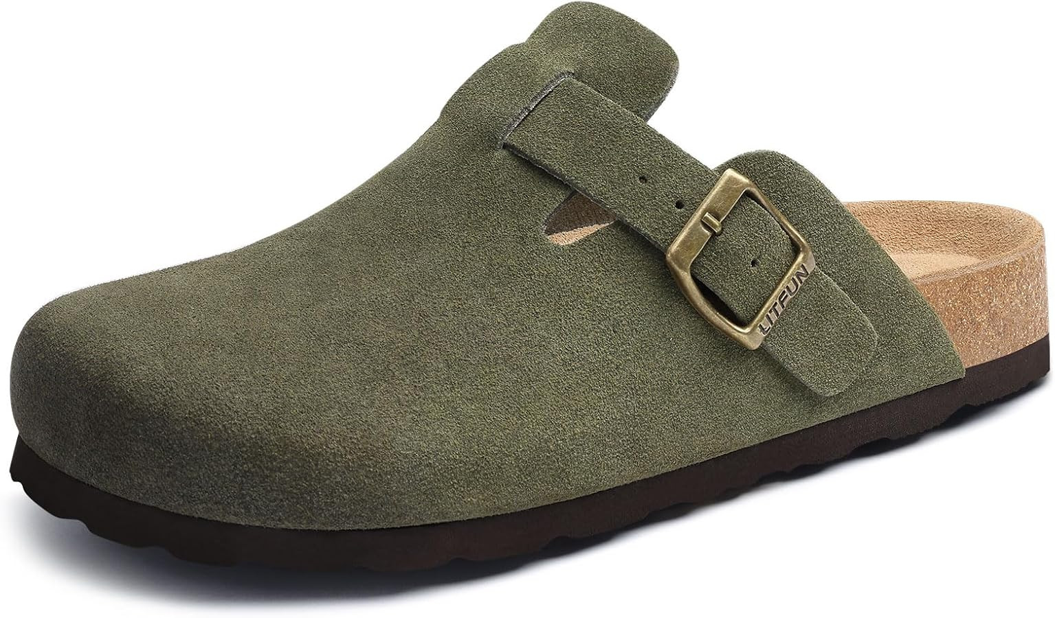 Litfun Unisex Genuine Suede Clogs Soft Footbed Leather Potato Shoes Comfort Slip On Clogs with Ar... | Amazon (US)