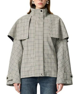 NOCTURNE Belted Glen Check Cape Trench  | Bloomingdale's Women | Bloomingdale's (US)