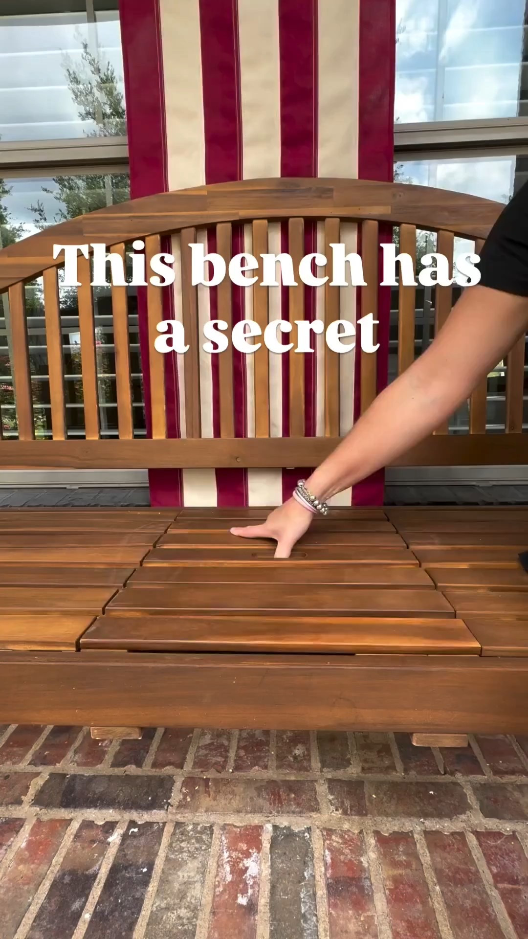 Ok ok, it’s not quite porch-sitting weather YET…but hear me out...How cool is this bench?! I’m thinking I need a black one too! The pop up table is such a cool feature 🩷 

#frontporchdecor #frontporch #diyhome #homehack #homehacks #outdoor #outdoorfurniture #patio #backyard #homeimprovement #amazonhome #amazonfinds #patiodecor #backyardinspo #porchsitting

#LTKHome #LTKActive #LTKmomlife