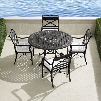 Carlisle 5-pc. Round Dining Set in Onyx Finish | Frontgate | Frontgate