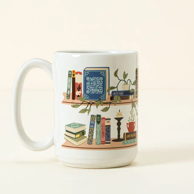 Literature Every Day Interactive QR Mug - Reading Gift | UncommonGoods