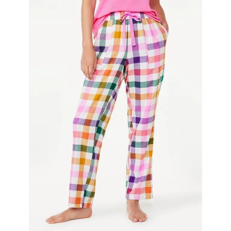 Joyspun Women's Print Flannel Sleep Pants, Sizes XS to 3X | Walmart (US)