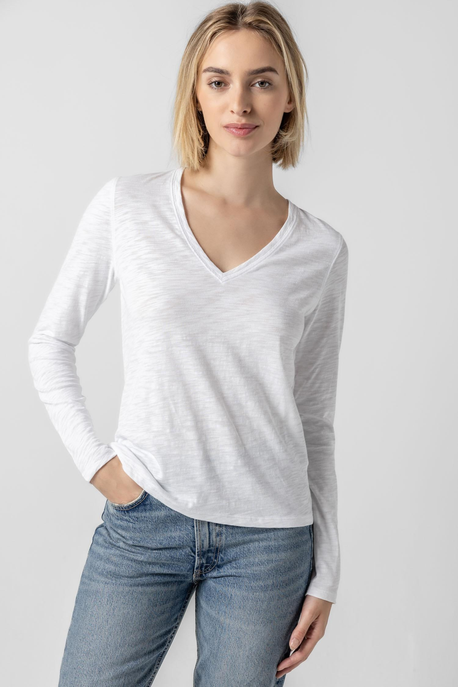 Long Sleeve V-Neck | Lilla P