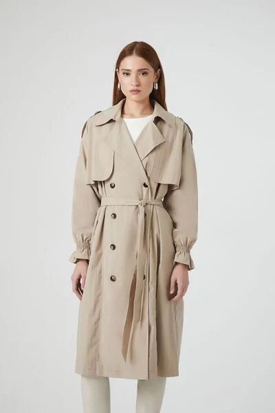 Peasant-Sleeve Trench Coat | Forever 21 (US)