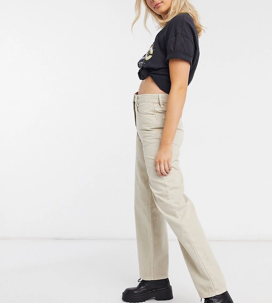 COLLUSION x014 dad jeans in oyster wash-Beige | ASOS (Global)