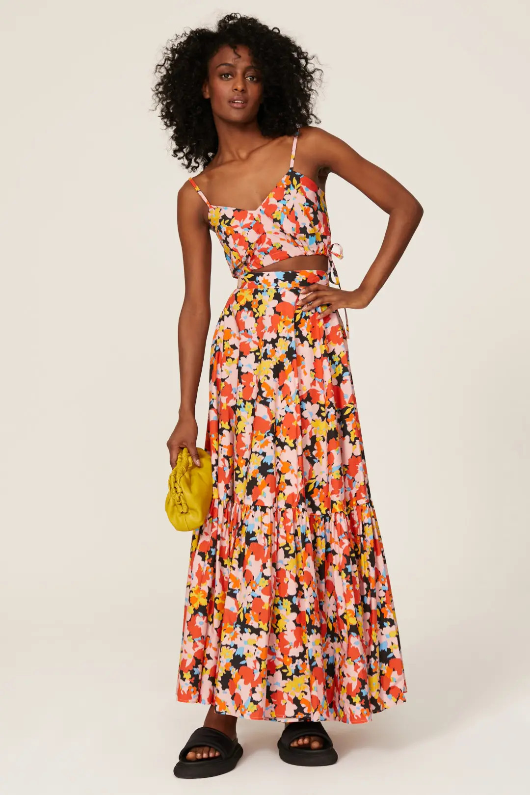 Orange Floral Crop Top | Rent the Runway