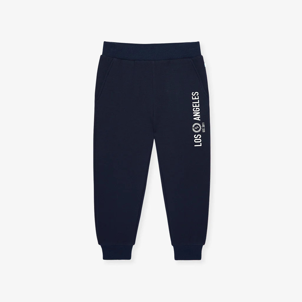 Collegiate Blue Terry Toddler Joggers | Varsity Navy | Posh Peanut