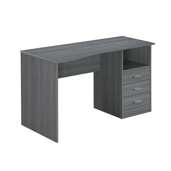 Classic Computer Desk with Multiple Drawers Gray - Techni Mobili | Target