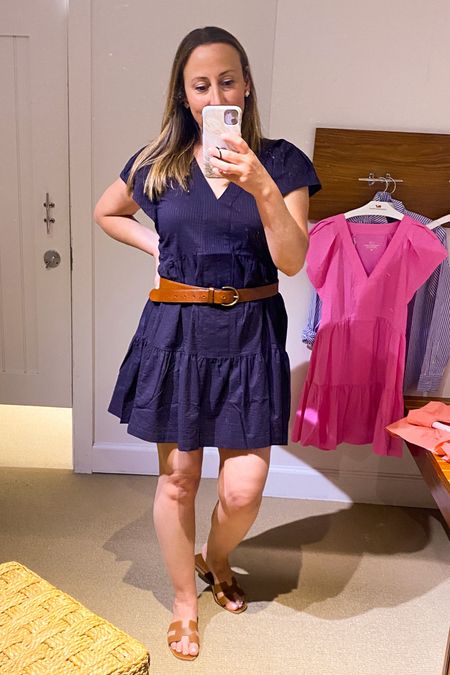 Love this dress. I bought the light blue last summer and wore it ALL THE TIME. fabric is nice and flowy. Very light. Complimentary shape. I added a belt here to style. Wearing a size Small.  Comes in several pretty colors. I loved the pink but bought black and coral  

summer dress, dress, summer outfit

#LTKWorkwear #LTKShoeCrush #LTKSwim