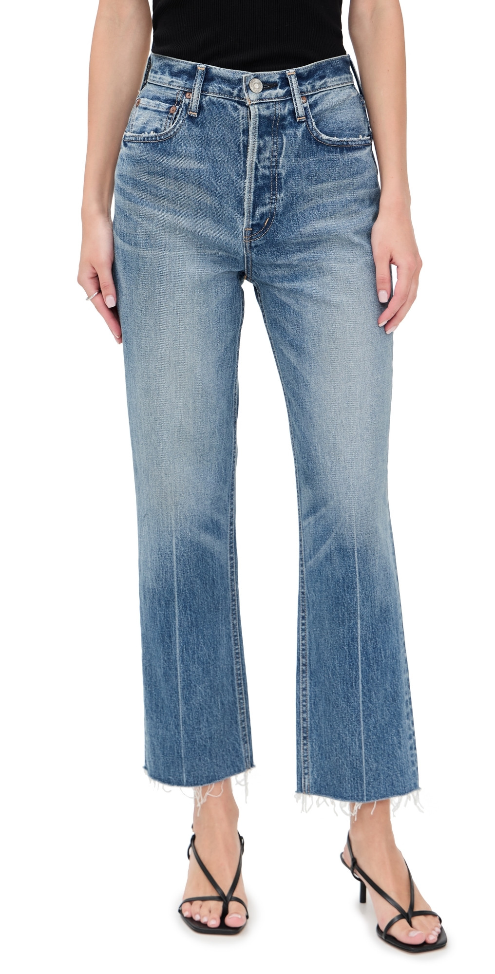 MOUSSY VINTAGE Farmington Wide Straight Jeans Blue 32 | Shopbop