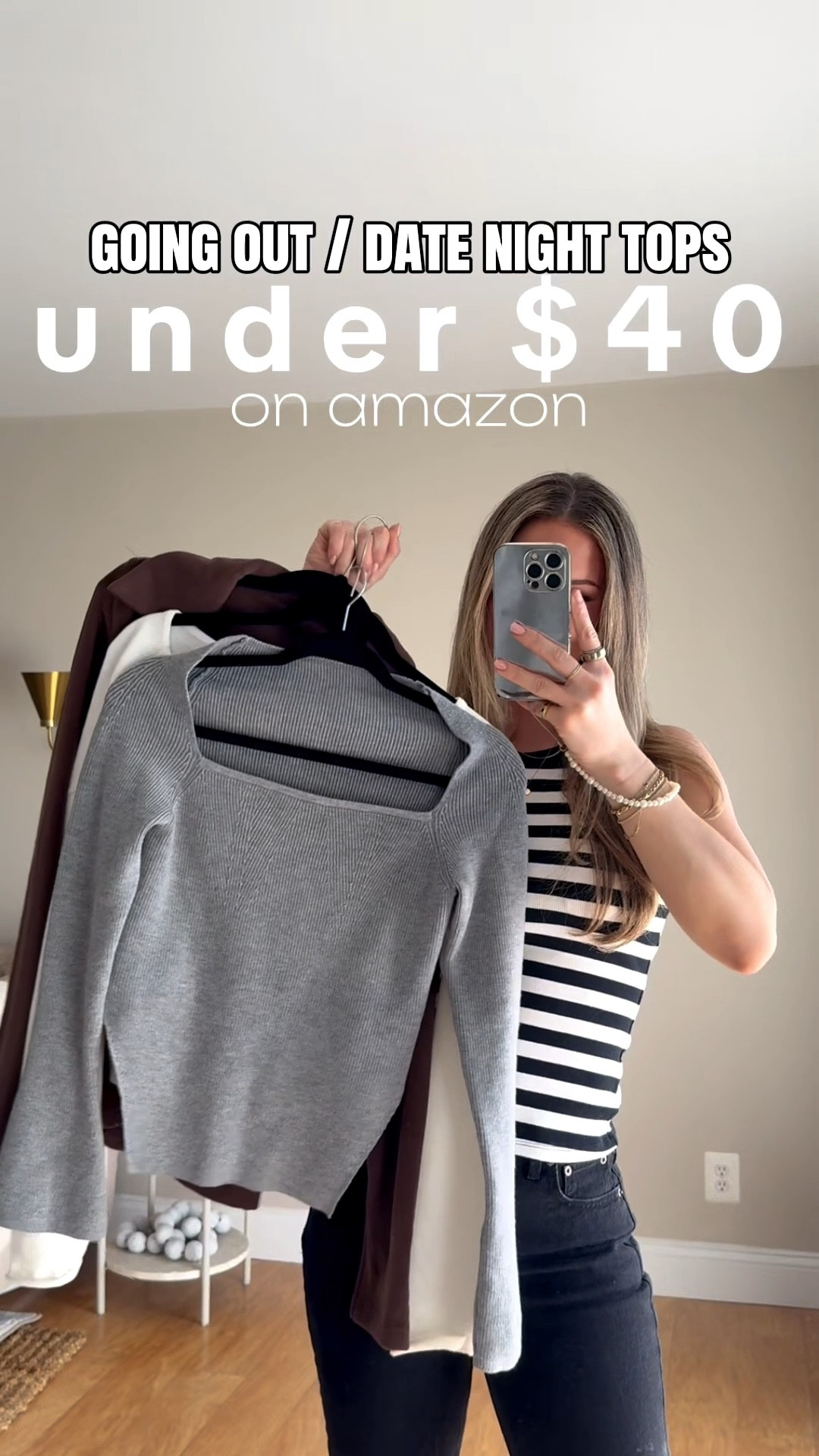 I'm 5'5, 32D wearing a size small in these!

All on my sf under: CUTE TOPS +
BODYSUITS 🫶🏼

#amazonfashion #amazontryon #amazonfinds #datenightoutfit #goingouttops

#LTKootd