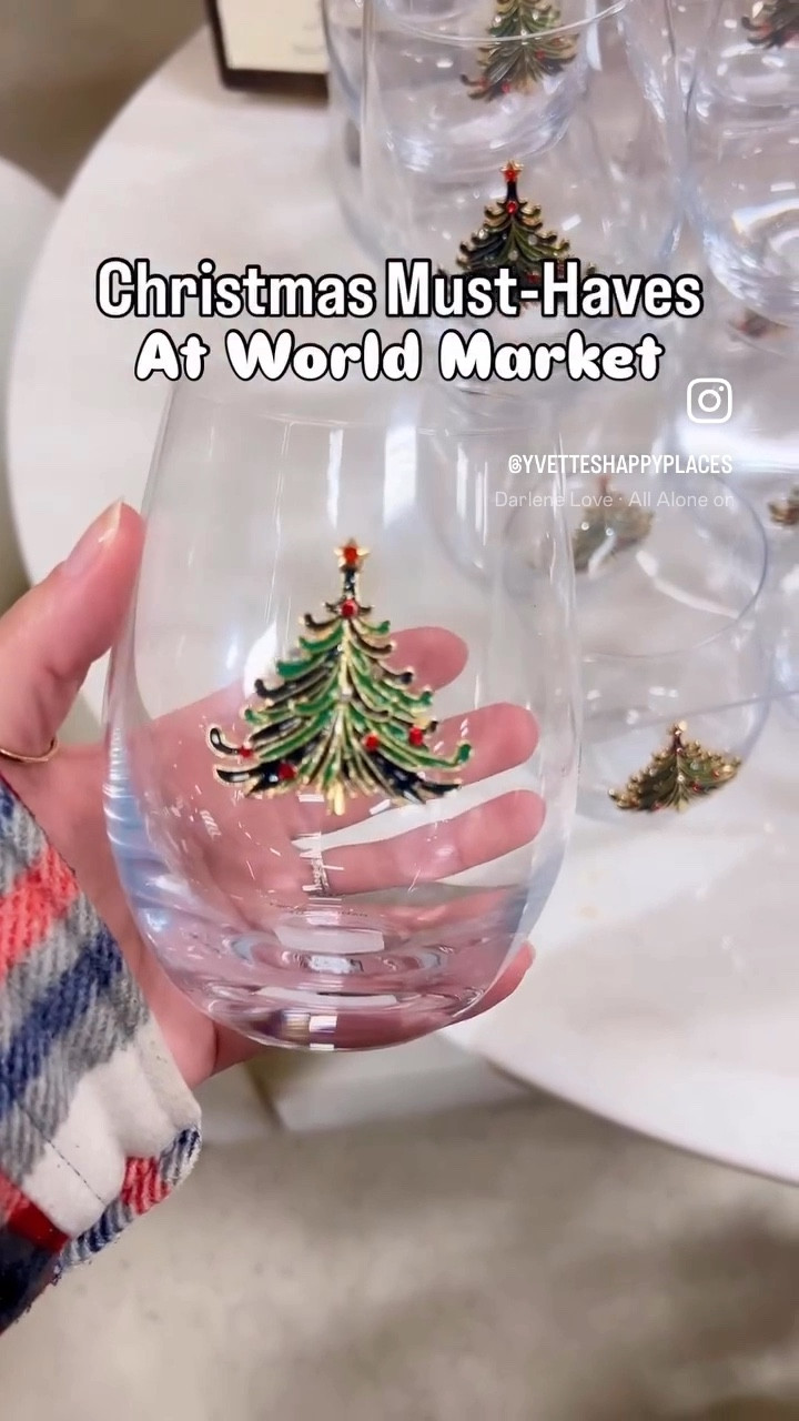 World Market Christmas Glassware and table setting 

#LTKHome #LTKGiftGuide #LTKHoliday