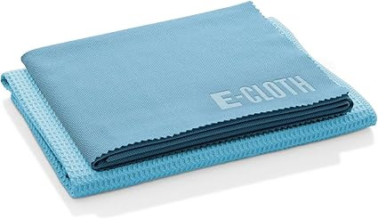 E-Cloth Window Cleaning Pack, Microfiber Glass Scrubbing Cloth & Polishing Cloth (Set of 2), Blue | Amazon (US)