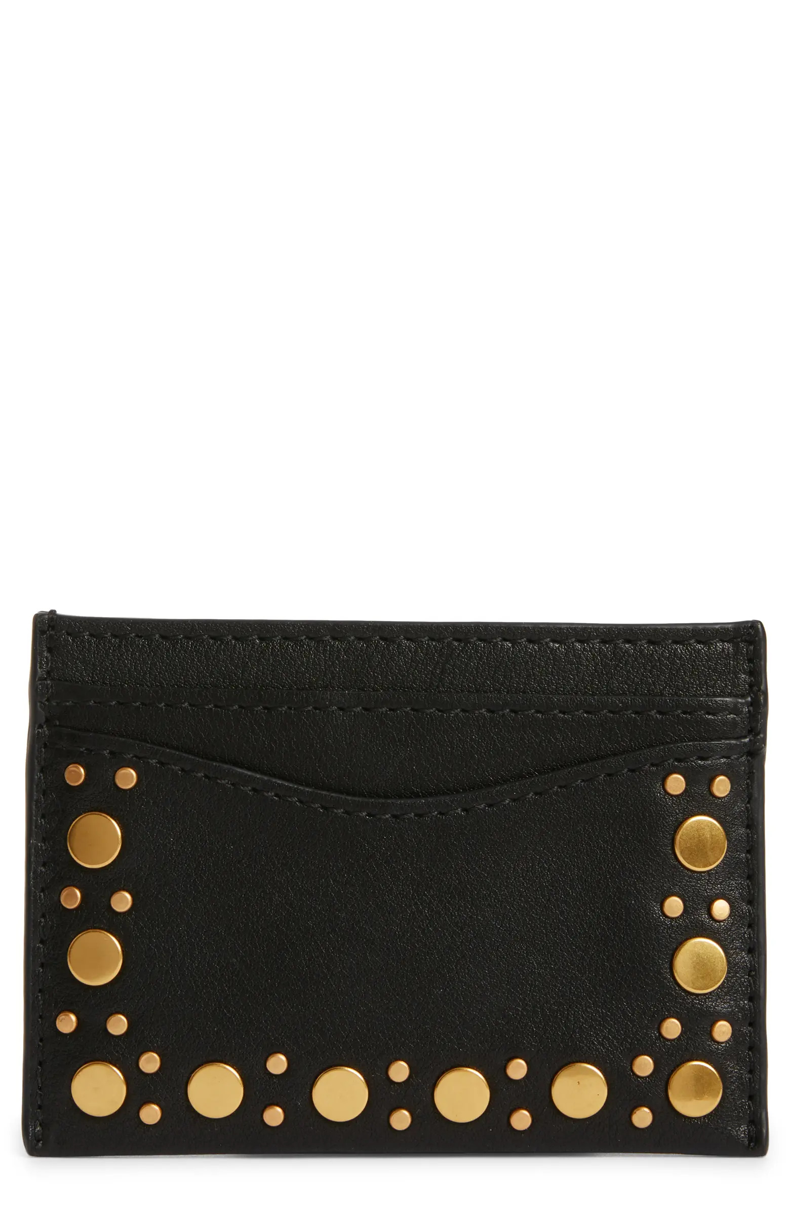 Rebecca Minkoff Noemie Stud Leather Card Case | Nordstrom | Nordstrom