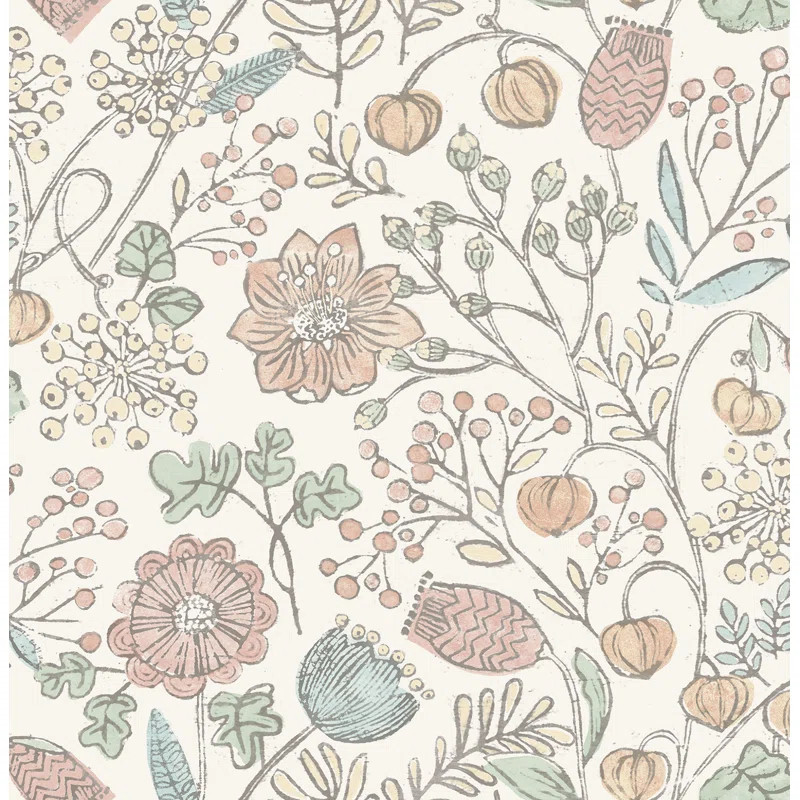 Accringt Peel & Stick Floral Roll | Wayfair North America