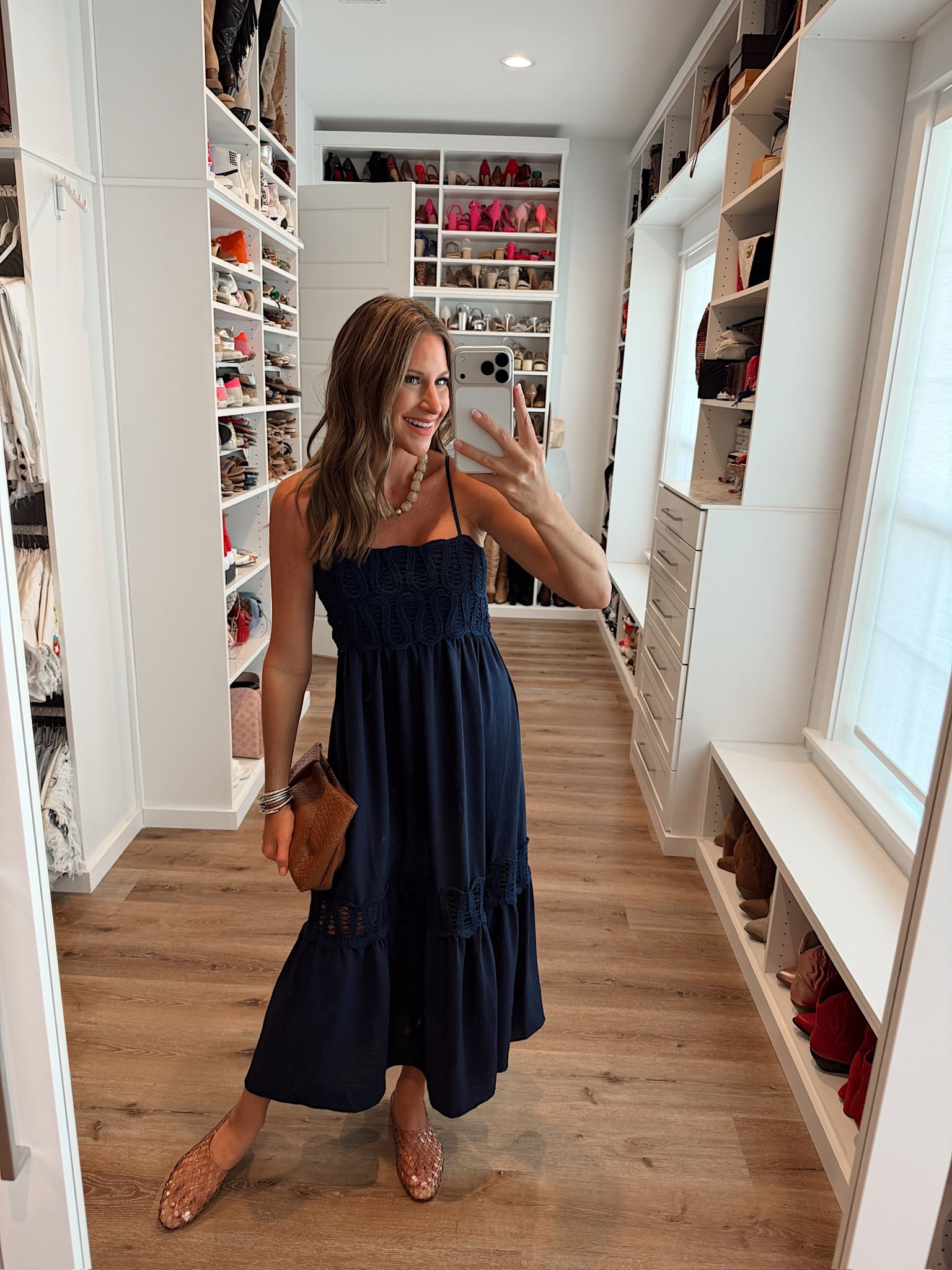 In a small dress, necklace, clutch, jelly flats and accessories - fits tts.

#LTKootd #LTKgrwm #LTKSeasonal
