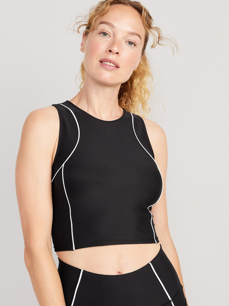 PowerSoft Cropped Tank Top for Women | Old Navy (US)