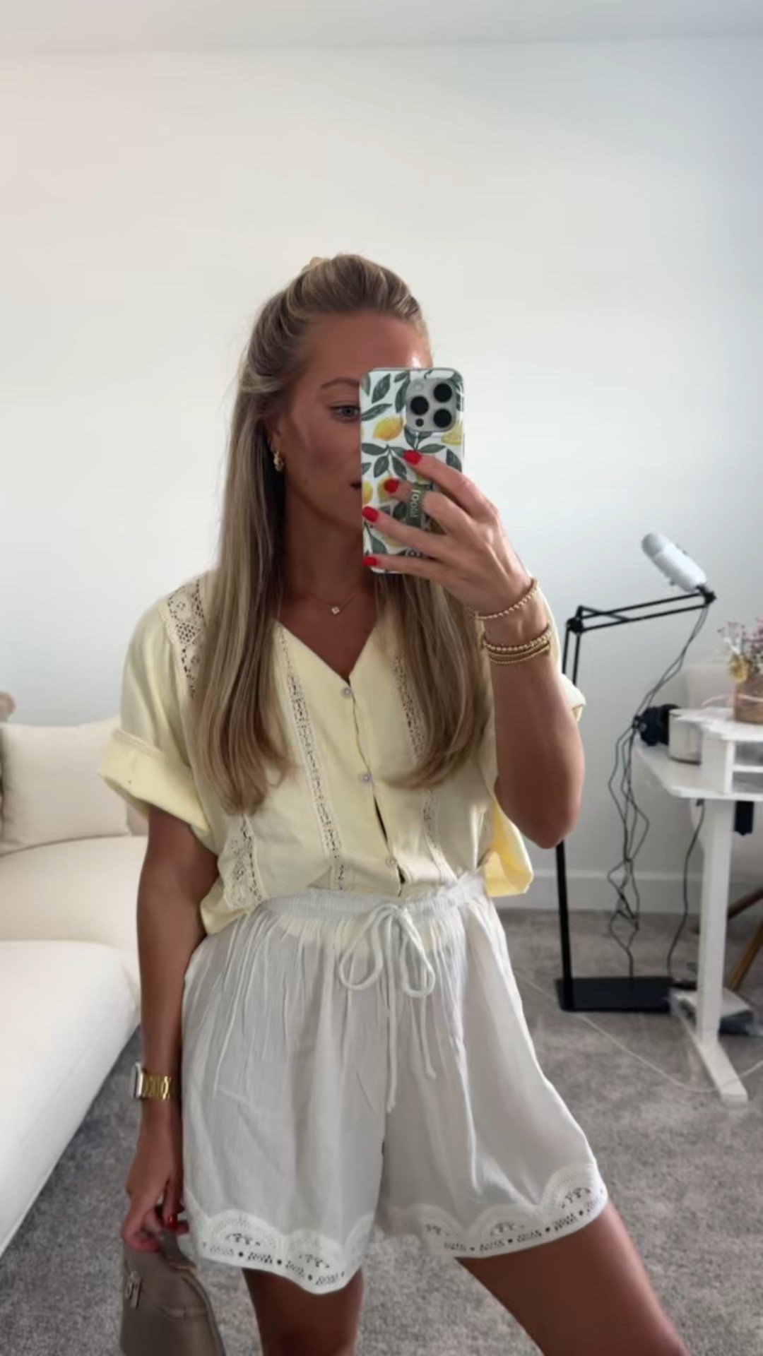 Aerie Sale - everything is 30-70% off! Wearing a small in top & shorts

summer outfit, summer style, MDW, butter yellow top, June fashion, Amazon bag look for less, designer bag look for less, tan flip flops, lemon phone case, vacation outfit, aerie sale, weekend fit, flowy outfit 

#LTKSummerEdit #LTKSaleAlert