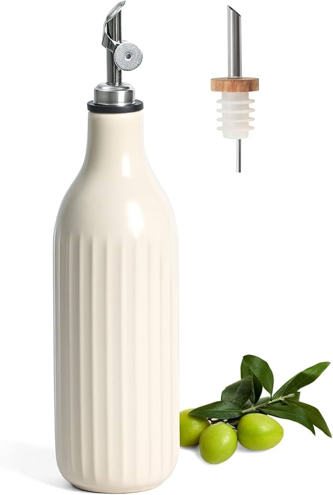 FE FUN ELEMENTS Olive Oil Dispenser Bottle, 19 oz Oil Dispenser for Kitchen and Vinegar Dispenser... | Amazon (US)