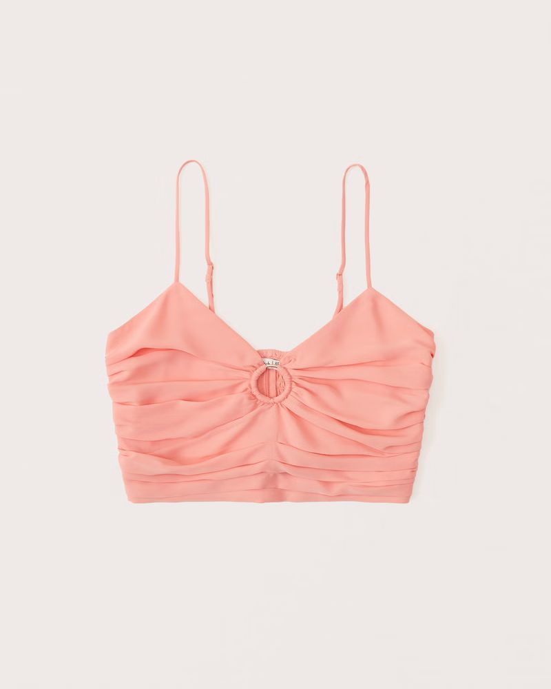 Women's Ruched O-Ring Top | Women's Sale | Abercrombie.com | Abercrombie & Fitch (UK)