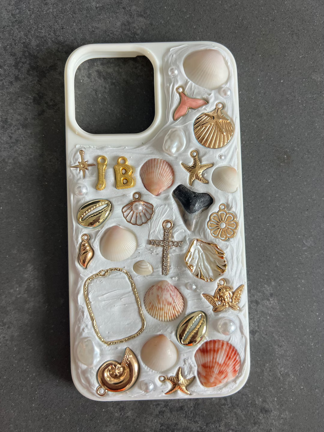 Customizable Memor Inspired Handmade iPhone Case. Personalized W/ Hand-picked Seashells, Shark Te... | Etsy (US)