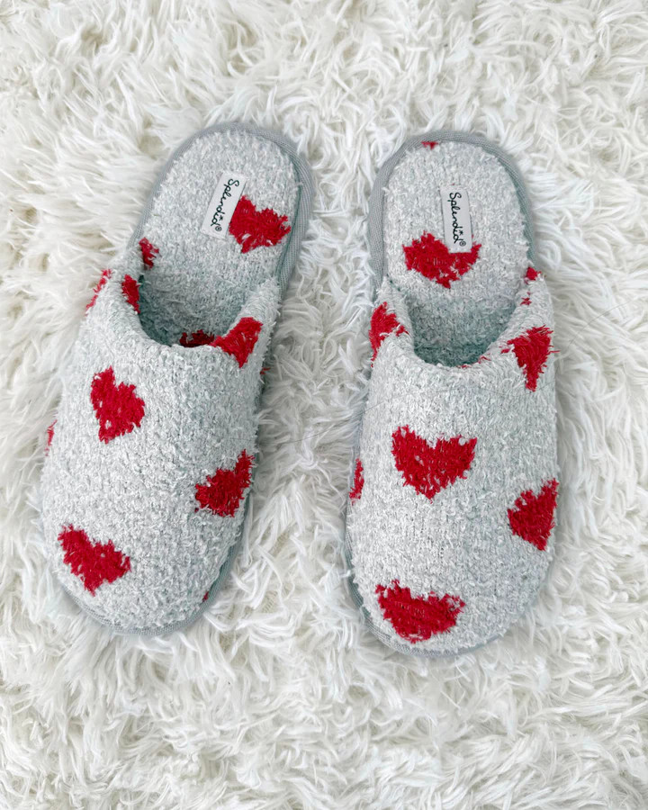 Red Hearts Cozy Slipper Slide | Splendid