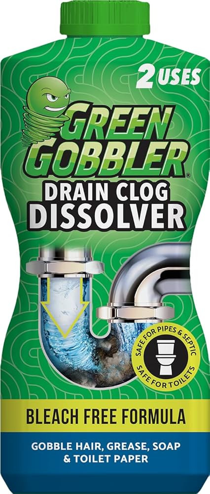 Green Gobbler Drain Clog Dissolver, Drain Opener-Cleaner ,Toilet Clog Remover, 31 oz | Amazon (US)