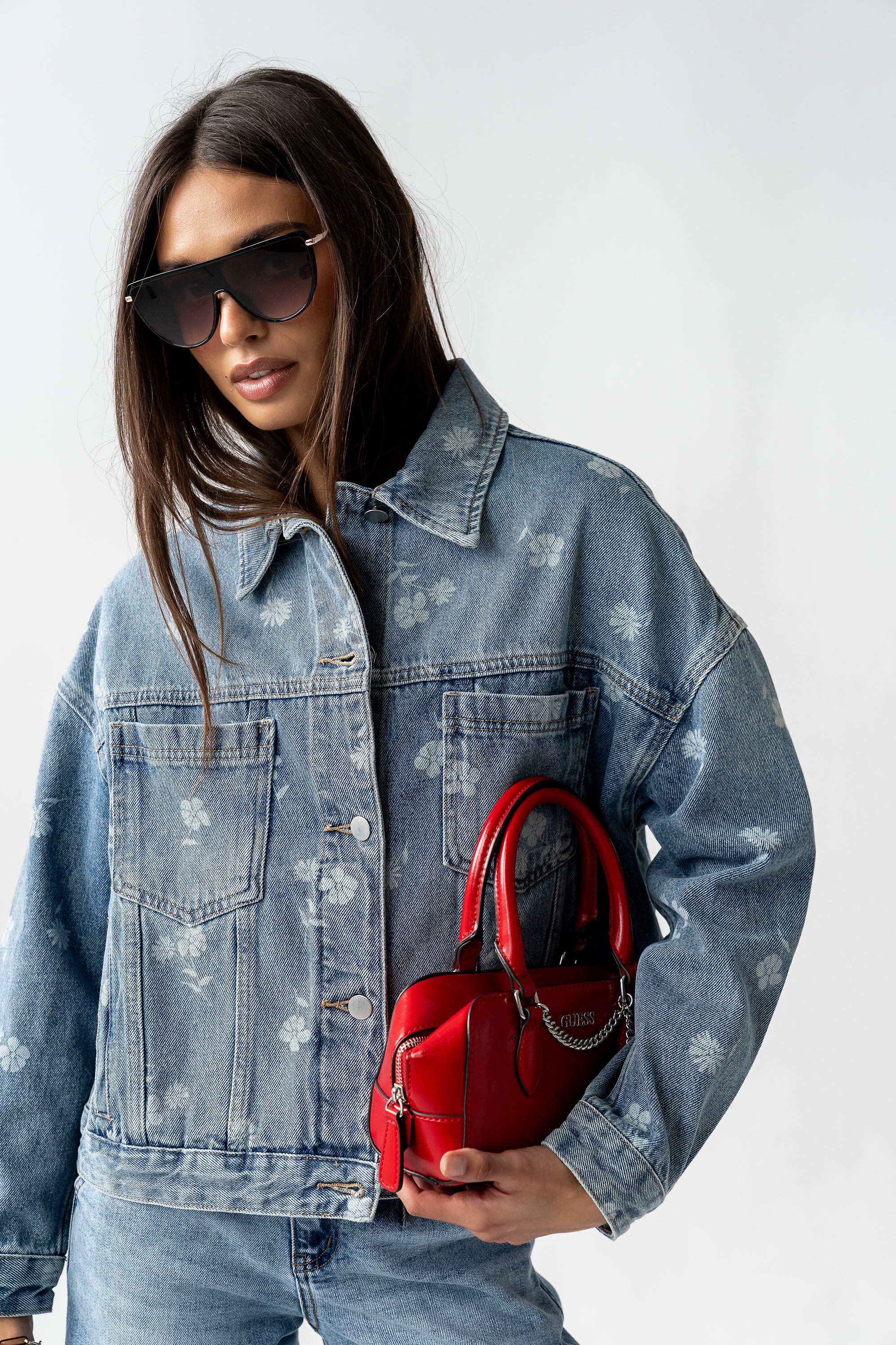 Carla Floral Denim Jacket | Böhme US