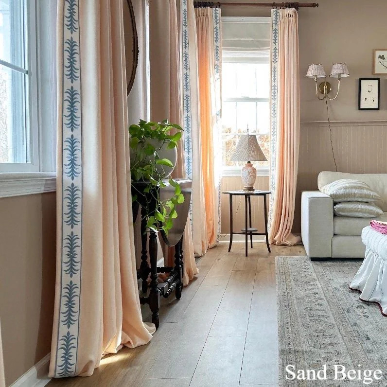 Kelly Flax Linen Curtains & Drapes Pleated | NeutralCurtains