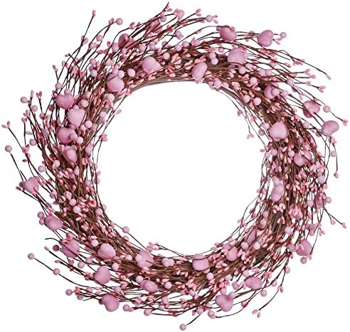 J’FLORU Valentine’s Day Wreaths for Front Door, 20”Valentine’s Day Wreath with Cute Hearts and Berri | Amazon (US)