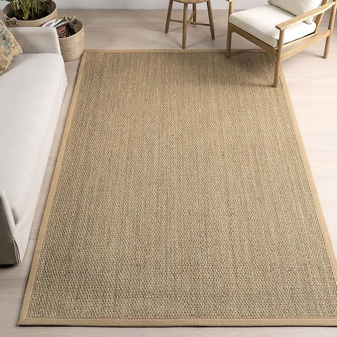 nuLOOM Elijah Farmhouse Seagrass Area Rug, 8' x 10', Beige | Amazon (US)
