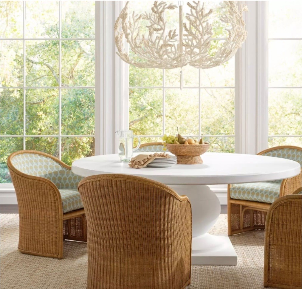 A dining space that feels bright, timeless, and effortlessly chic. 🤍 Loving the mix of crisp white finishes and warm wicker textures. 

Tap to shop and srecreate this look.

#CoastalStyle
#CoastalHome
#DiningRoomDecor #SerenaAndLily
#NeutralHome #Homelnspo #WickerChairs #InteriorStyling
#DiningRoomInspo #ModernCoastal
#HomeDecorFind

#LTKHome