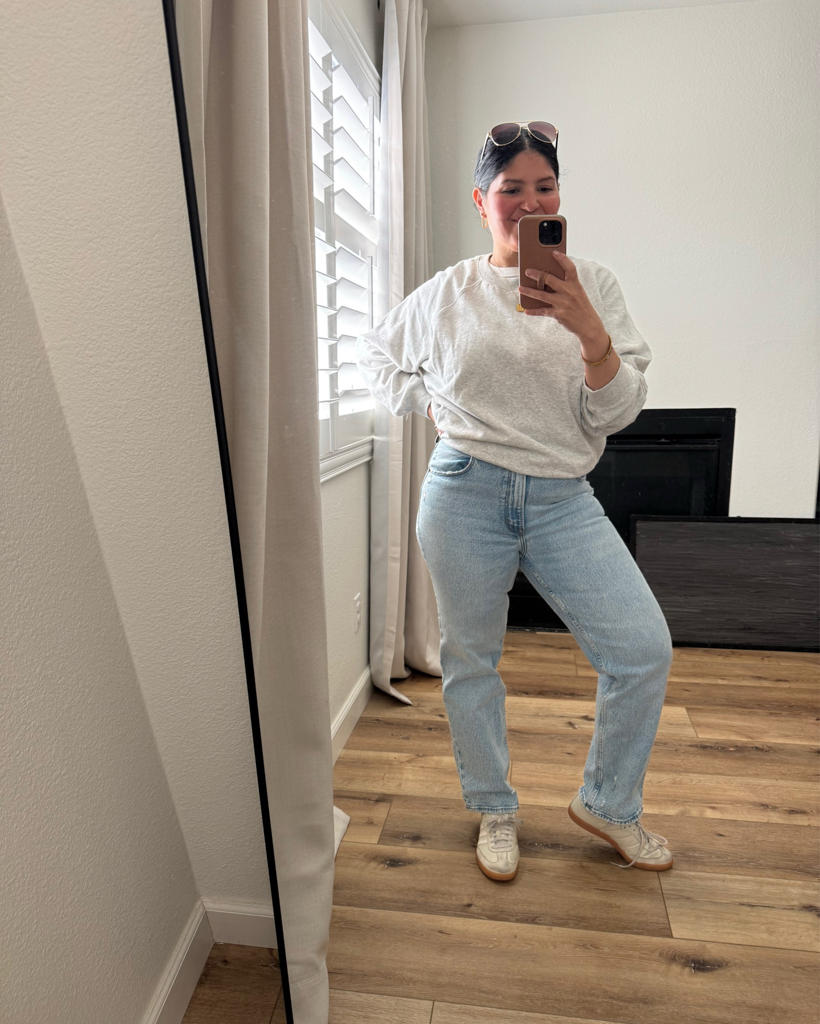 OOTD //: large in the sweater, medium in the tee. 

Jeans: The *90s Straight Ultra High Rise in the medium wash (mine are 2+ years old) 

shoes: are also old but linked a few low profile shoes that would be cute with spring & summer jeans. 

* Let me know if I can be of any help. Have a good day. 

#LTKmomlife #LTKootd #LTKSpringSale