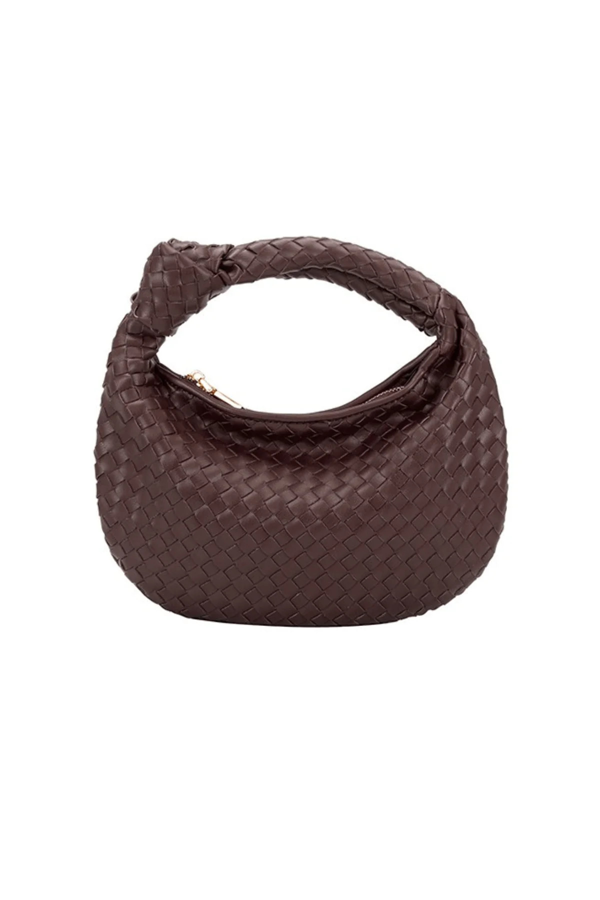 Melie Bianco Knotted Woven Vegan Leather Small Bag | Social Threads