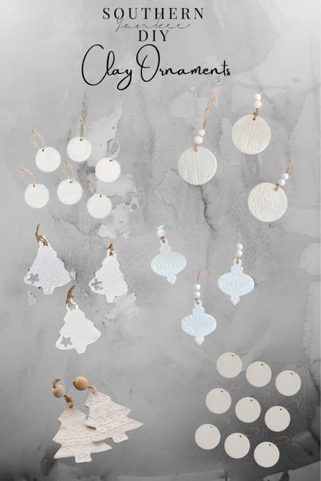 Clay Christmas Tree Ornaments: neutral Christmas decor, clay ornaments, stamped ornaments, white Christmas ornaments, Etsy finds, Amazon finds, studio McGee Christmas finds

#LTKHoliday #LTKSeasonal #LTKunder50