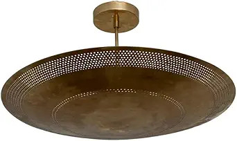 6 Light Elegant Perforerad Ceiling Flushmount Light Pendant Mid Century Modern Raw Brass Sputnik ... | Amazon (US)