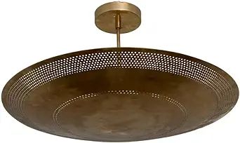 6 Light Elegant Perforerad Ceiling Flushmount Light Pendant Mid Century Modern Raw Brass Sputnik ... | Amazon (US)